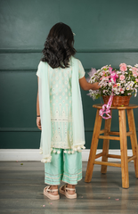 Kurta and Palazzo with Threadwork in Lucknowi Embroidery