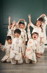 Pant and Jacket Set with Beautiful Animal Embroidery and Inner