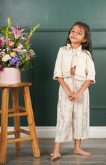 Pant and Jacket Set with Beautiful Animal Embroidery and Inner