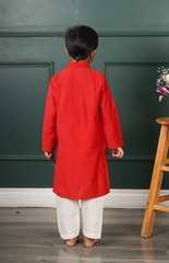 Pintucks Kurta Set with Solid Color and Elegance