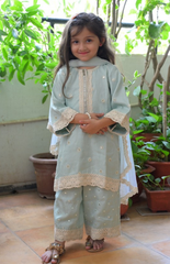 Kurta Palazzo in Kota with Lucknowi Threadwork