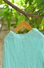 Kurta and Sharara Set with Beautiful Silver Gotta Work - Blue